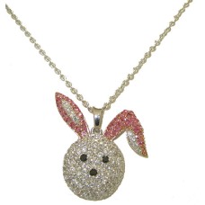 Simulated Diamond Bunny Rabbit Necklace is Fun