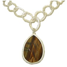 Genuine Natural Tiger Eye Gemstone Necklace