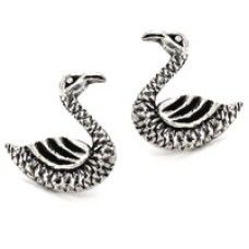925 Sterling Silver Swan Earrings