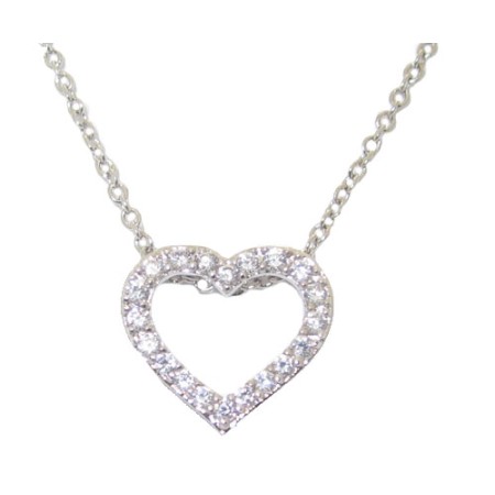 Wholesale Cubic Zirconia Heart Necklace 