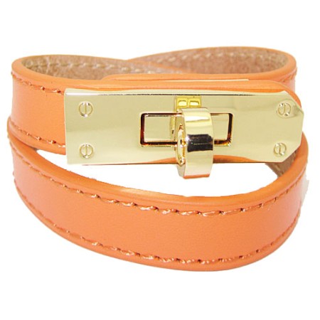 Orange Bracelet accented in Polished Gold wholesale jewelry 