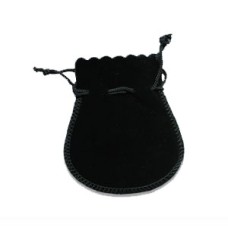 Black Velvet Suedline Pouches 4 pcs