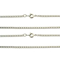 Rhodium plated Curb Wholesale chains
