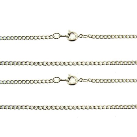 Rhodium plated Curb Wholesale chains