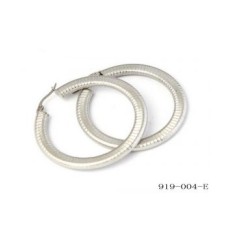 Stainless Steel Omega Hoop Earrings