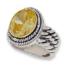 Double Cable Wholesale Ring Citrine Austrian Crystal