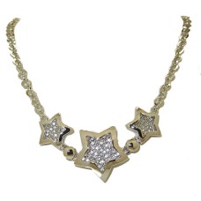 Pave Star Necklace 20 inches