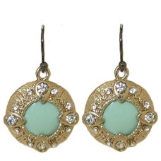 Cubic Zirconia Earrings and Turquoise stones 
