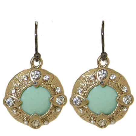 Cubic Zirconia Earrings and Turquoise stones 