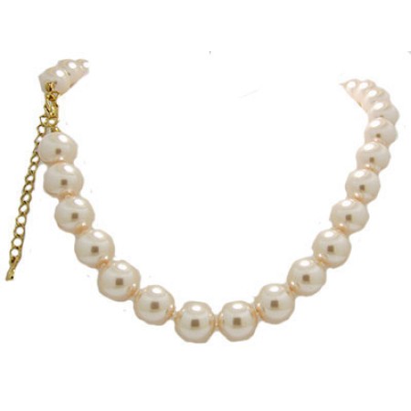 Pearl Adjustable Pearl Necklace 18 inches 12 mm