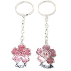 Gift Box Enamel Flower 2 Pcs Wholesale Keychains Sets Boxed