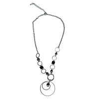 Circle And Black Squares Wholesale Necklace