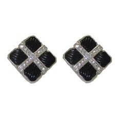 Cable Style Earring in Swarovski Austrain Crystal