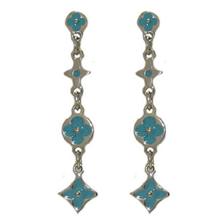 Turquoise Designer Earring in Enamel