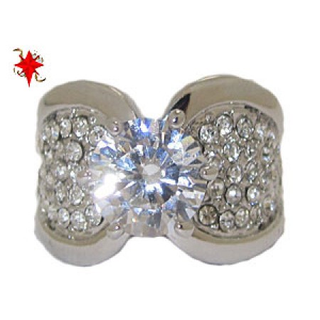 Beautiful Pave white CZ's Wholesale Ring