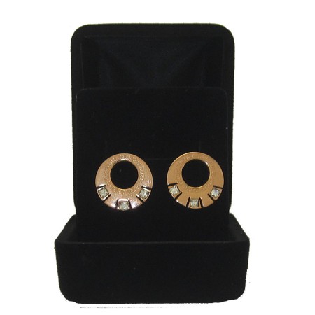 Stainless Steel wholesale jewelry Earring with Cz Accent Rose Gold Boxed