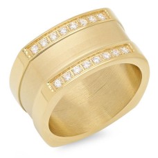Wholesale 18 KT Brush and Polished Gold Ring