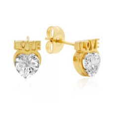 18kt Gold Plated Stainless Steel Stud Earrings 
