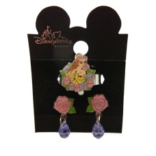 Authentic Disney Belle Earring and Ring Set 