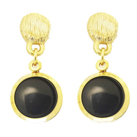 MX Signature Collection Onyx And Gold Earring