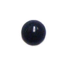 6 Wholesale 14mm Flat Back Black Stone