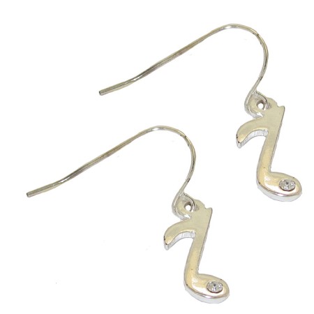 Musical Note Earrings with Crystal buy wholesale