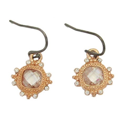 MX Rose Gold Simulated Diamond Earrings 