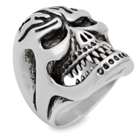 Mens Stainless Steel Skull Ring 