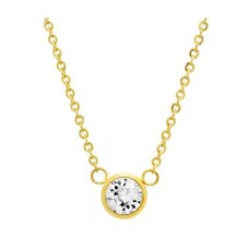 18kt Gold Plated Stainless Steel Necklace With SW Stone