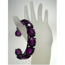  Rocks Amethyst Purple Crystal Bangle