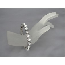 Genuine Chico's Bracelet set in Silver with Clear White Stones