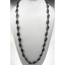 Chico’s Crystal Stone Amethyst and Gun Metal 