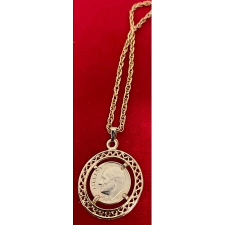 Roosevelt Dime coin necklace