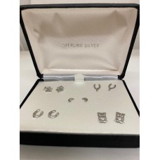 Sterling Silver 925 Earrings in Gift Box 5 pair 