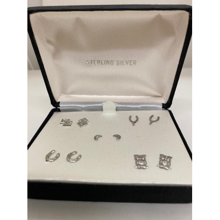 Sterling Silver 925 Earrings in Gift Box 5 pair 