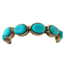 Genuine Chico's Bracelet Stunning Turquoise Antique Gold