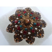 Chico Brooch Multi Color Stones gift boxed NWT 