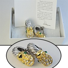 Alana Stewart Cable Earrings gold plated clips