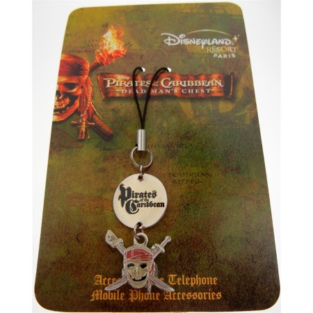 Authentic Disney Pirates of the Caribbean Cell Phone Fob/Key Chain