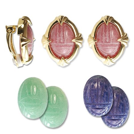 Genuine Scarab Earrings   