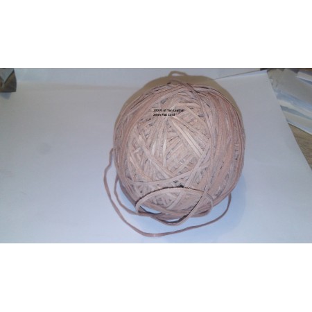 Tan Leather 2 mm Flat Cord 100 foot Ball