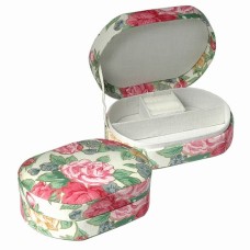 Fabric Covered Jewelry Box in Pastel Flowers