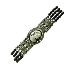 Cameo Cubic Zirconia Sterling Silver Bracelet