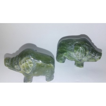 Hand Craved Jade Pig Figurine