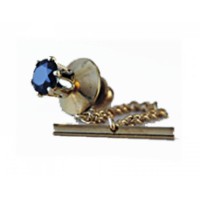 Sapphire Blue Spinel Tie Tacks