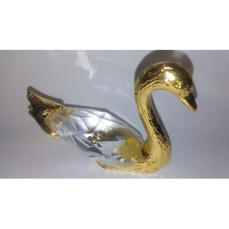 Swan figurine is an exquisite Crystal Zoo handmade Bohemian lead crystal