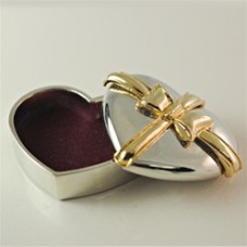 Silver and Gold Trinket Box Heart box