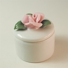 Porcelain Flower Trinket Box Porcelain