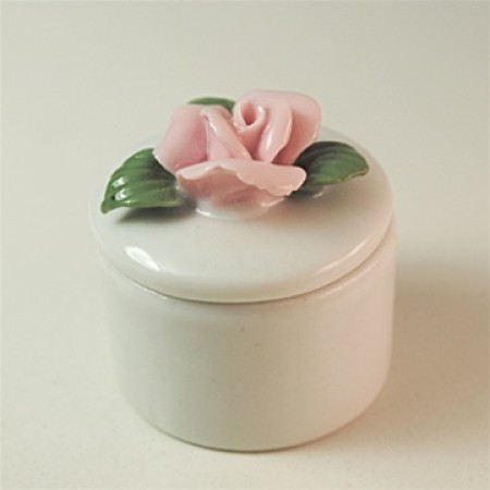 Porcelain Flower Trinket Box Porcelain