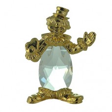 Clown figurine in exquisite Crystal Zoo handmade Bohemian lead crystal